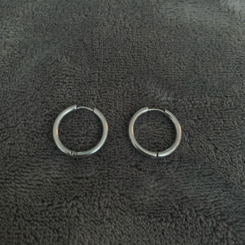 silver hoop earrings